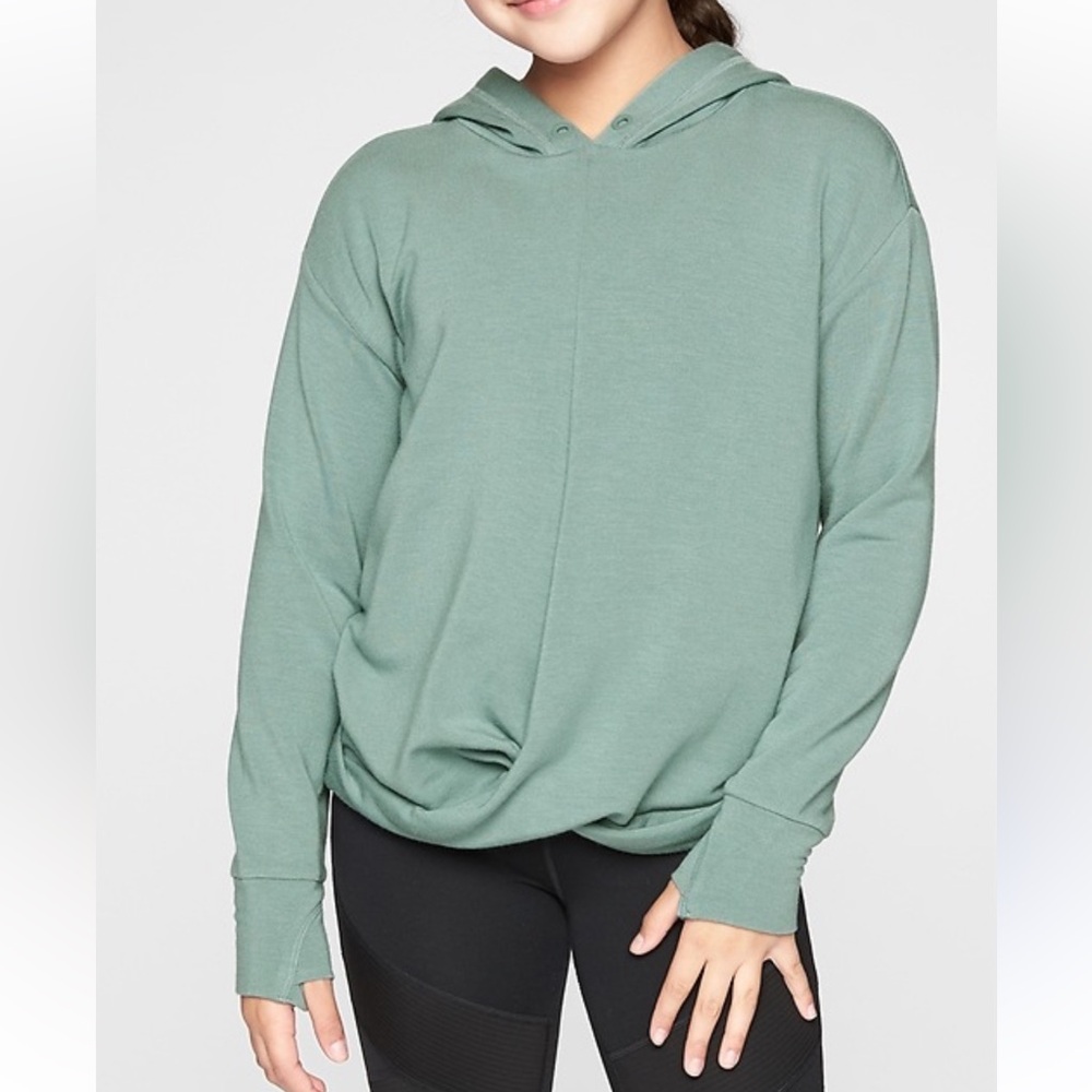 Athleta Girl Twister Hoodie Lead Green size large / 12